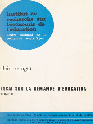 cover image of Essai sur la demande d'éducation (2)